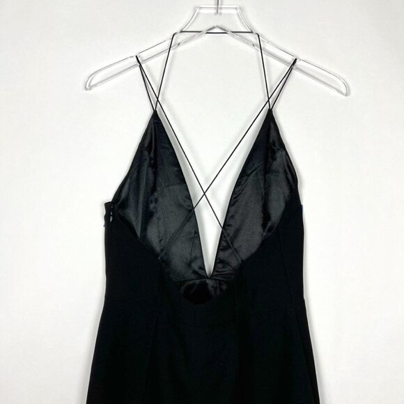 Nasty Gal String Me Along Deep Plunge Scalloped Hem Bodycon Mini Dress. Size S - Picture 5 of 16